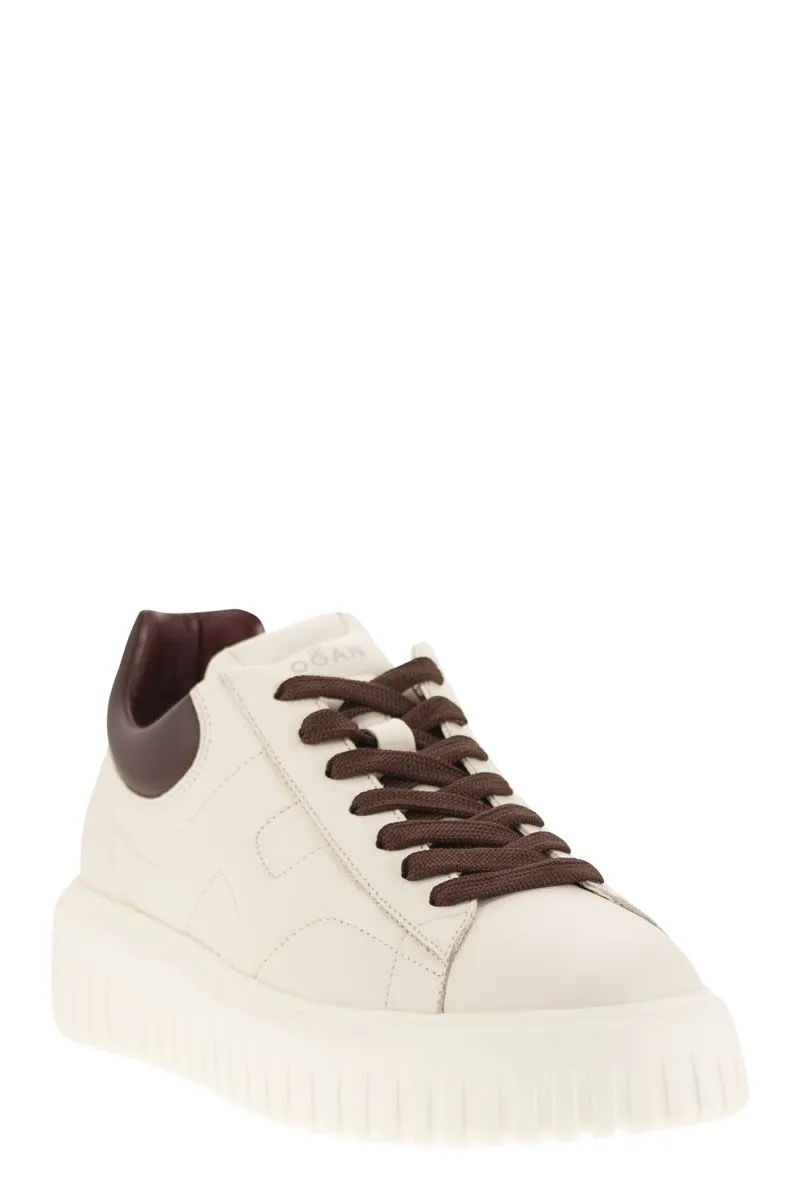 SNEAKERS H-STRIPES IN PELLE