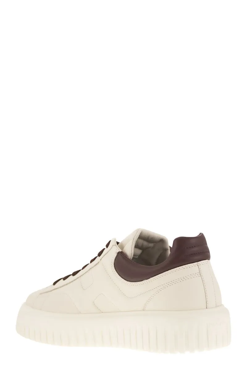 SNEAKERS H-STRIPES IN PELLE