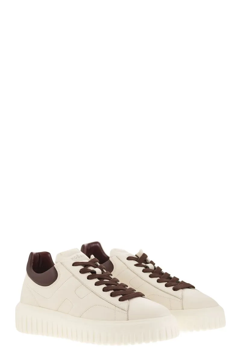 SNEAKERS H-STRIPES IN PELLE