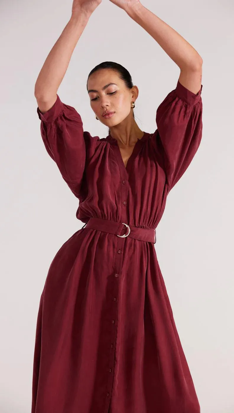 Staple the Label - Monique Midi Dress Plum