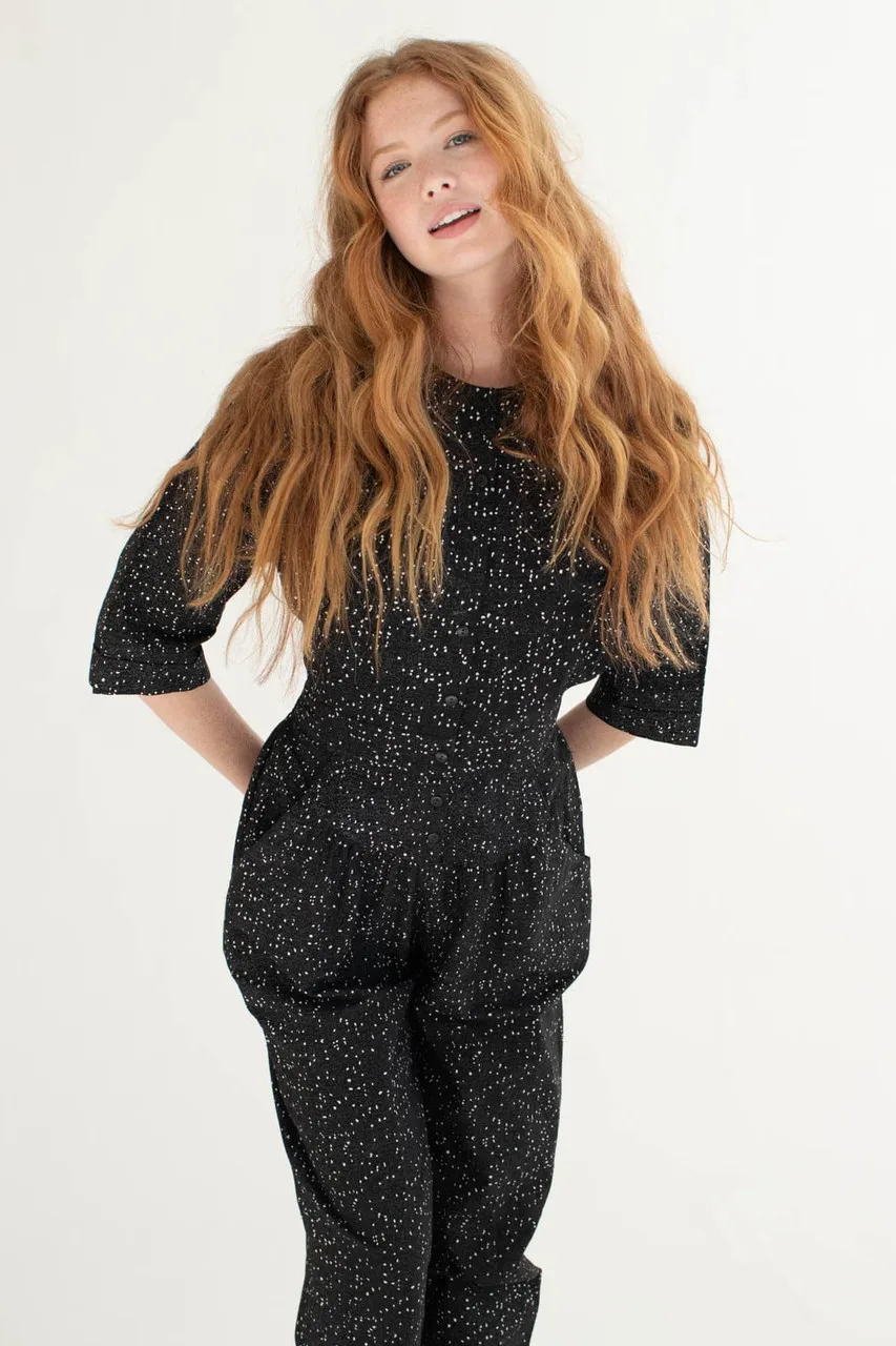 Static Dots Retro Romper