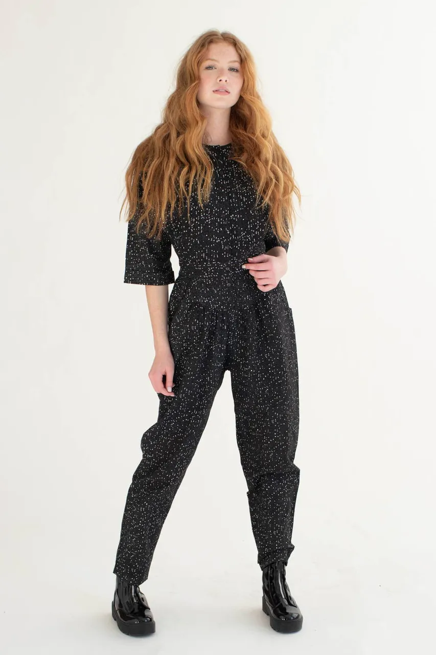 Static Dots Retro Romper