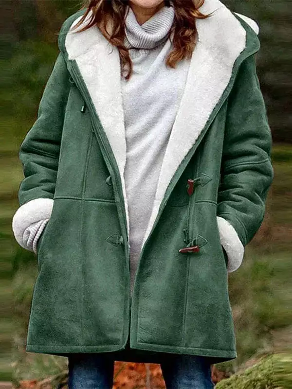 Stay Cozy and Chic with our Women's Winter Suede Sherpa Jacket