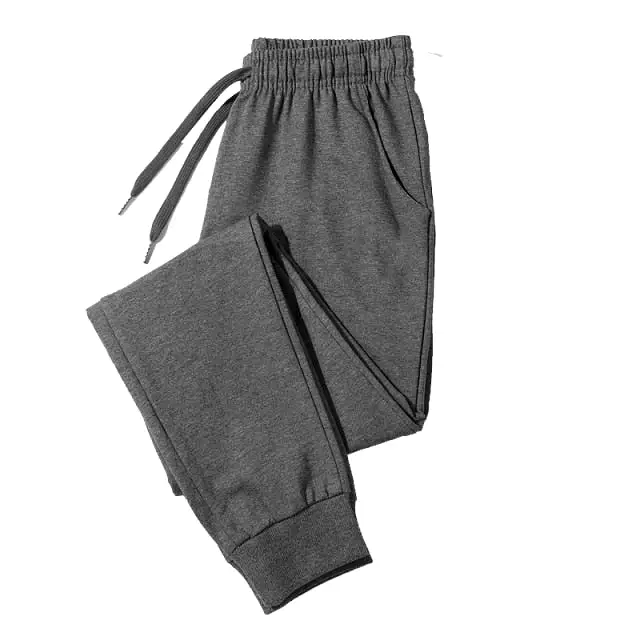 streetwear Pants Fashion Pencil linen Pants Men Full Length Drawstring Trousers For Men Casual Pants