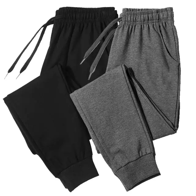 streetwear Pants Fashion Pencil linen Pants Men Full Length Drawstring Trousers For Men Casual Pants