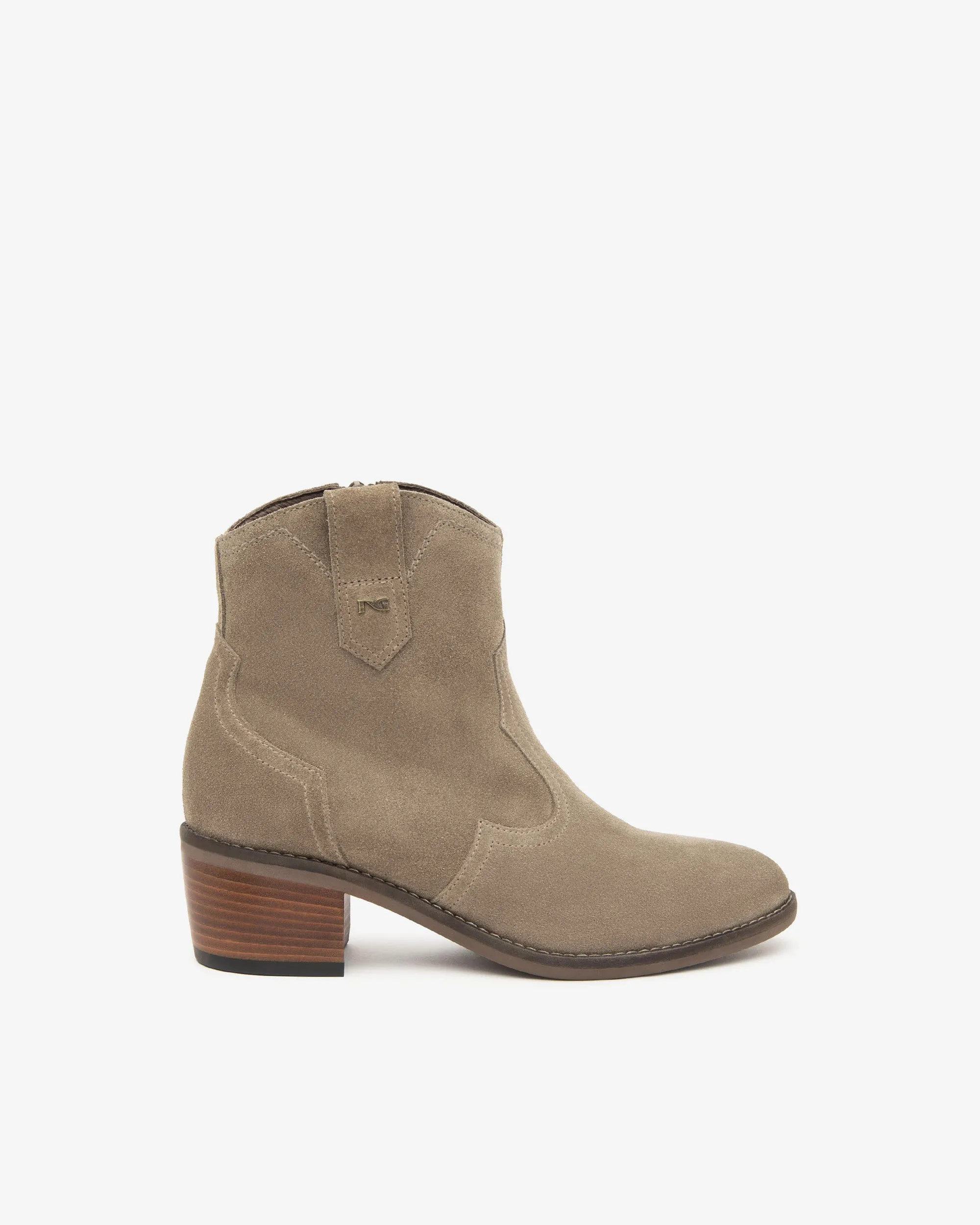 SUEDE ANKLE BOOT TAUPE - NEROGIARDINI