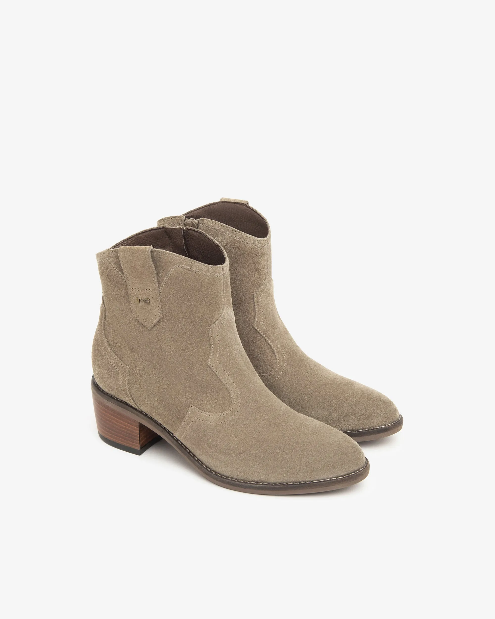 SUEDE ANKLE BOOT TAUPE - NEROGIARDINI