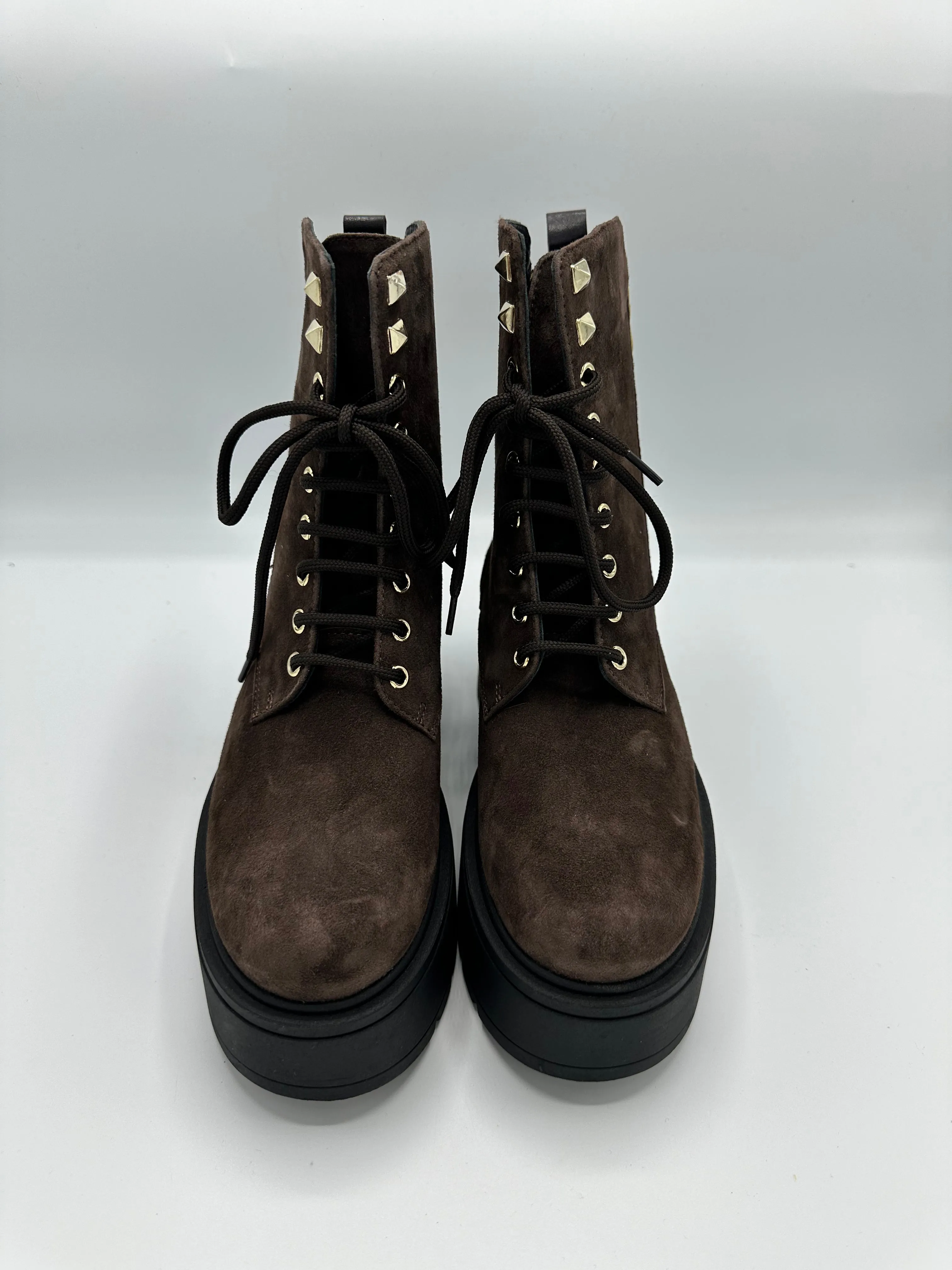 SUEDE PLATFORM BOOT CHOCOLATE - MARCO MOREO