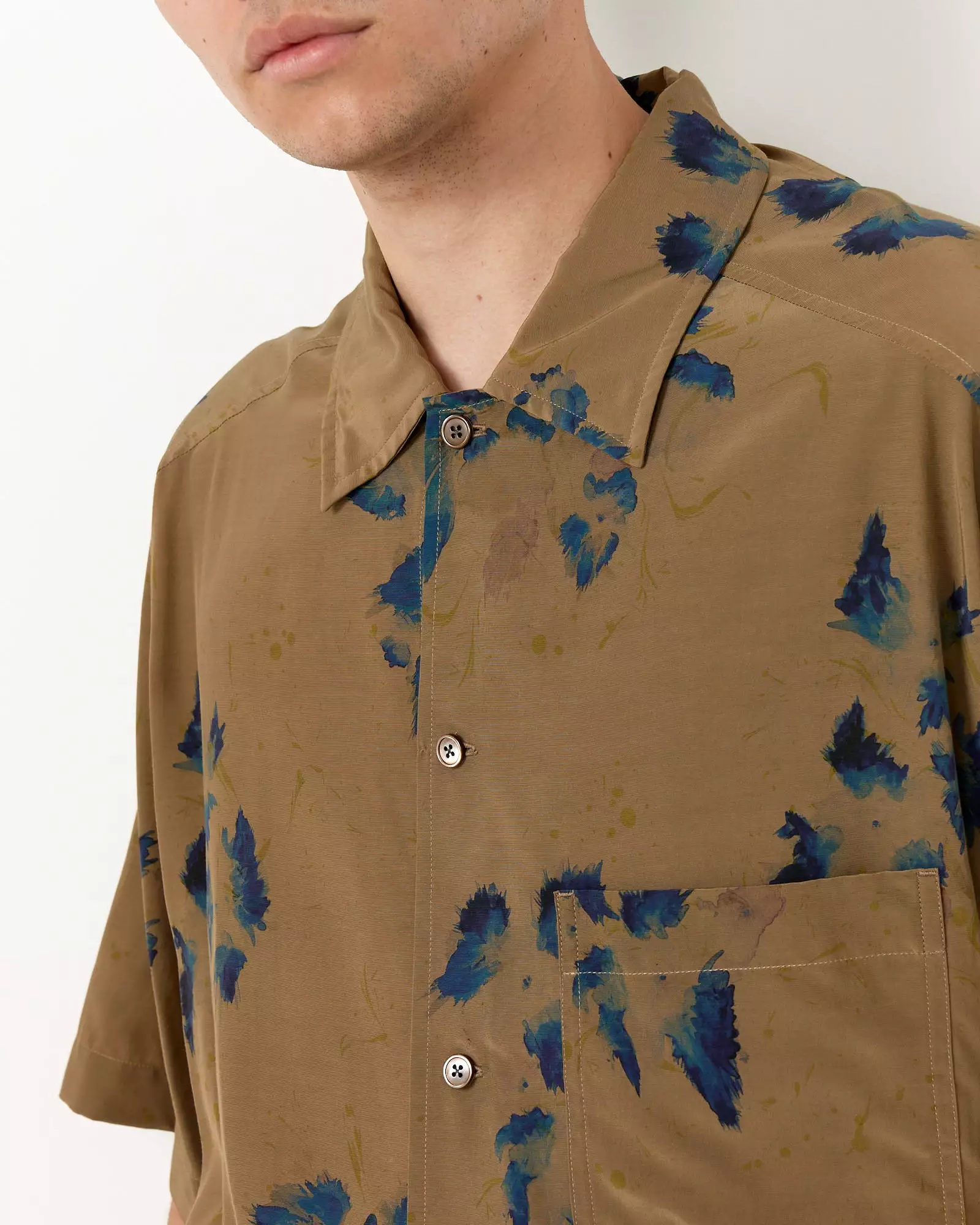 Summer Shirt in Khaki/Ink