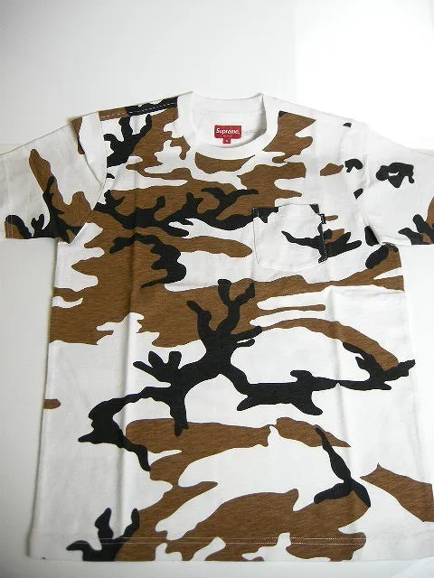 Supreme  |16AW ◆ Size S ◆ Supreme S/S Pocket Tee T-shirt brown camo