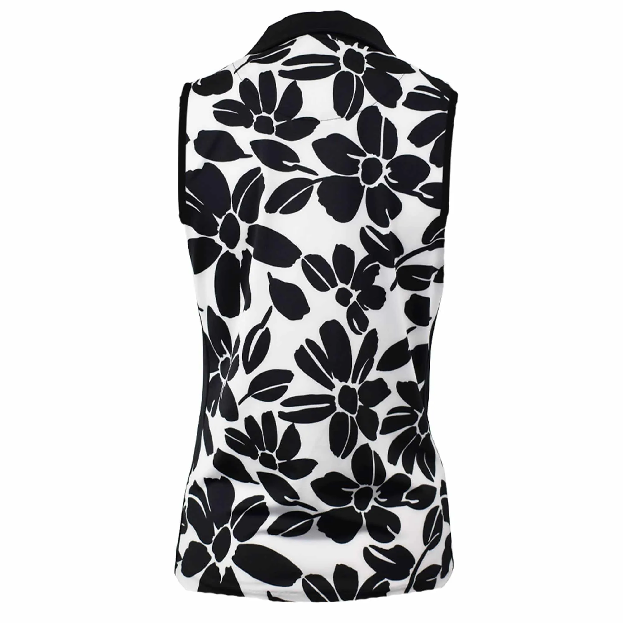 Tail Floret Ladies Sleeveless Golf Polo Ink Floral