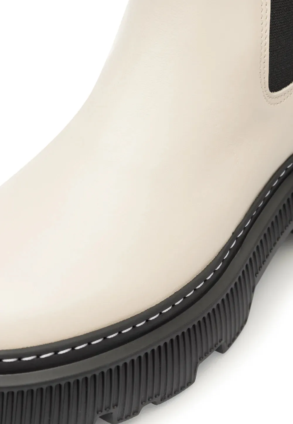 Trixi Leather Boot Off White