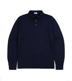 Trunk Moxon Long Sleeve Polo Shirt: Navy