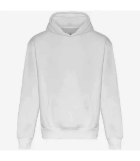 Unisex adult signature heavyweight hoodie white Awdis