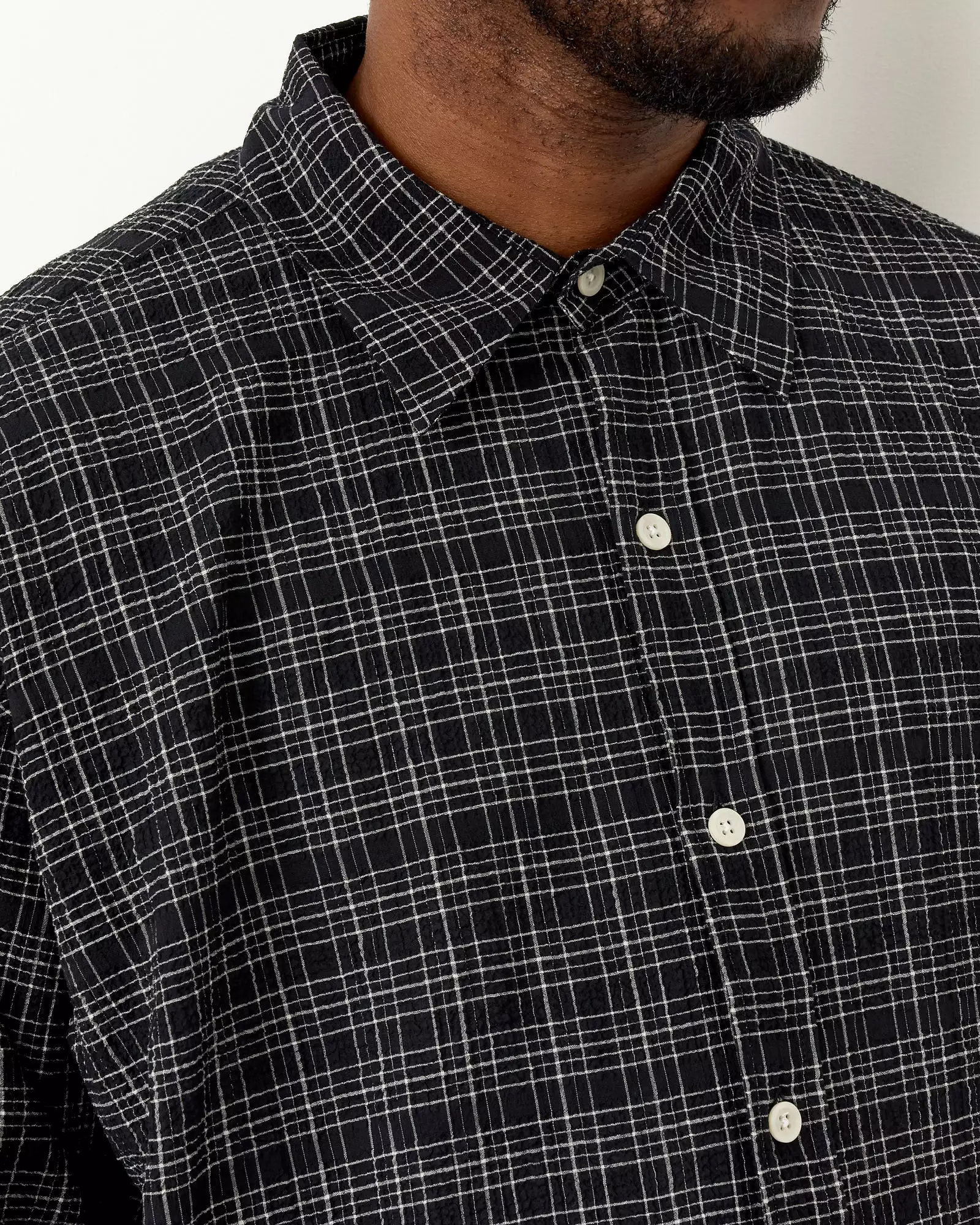 Vacation Shirt in Black Check