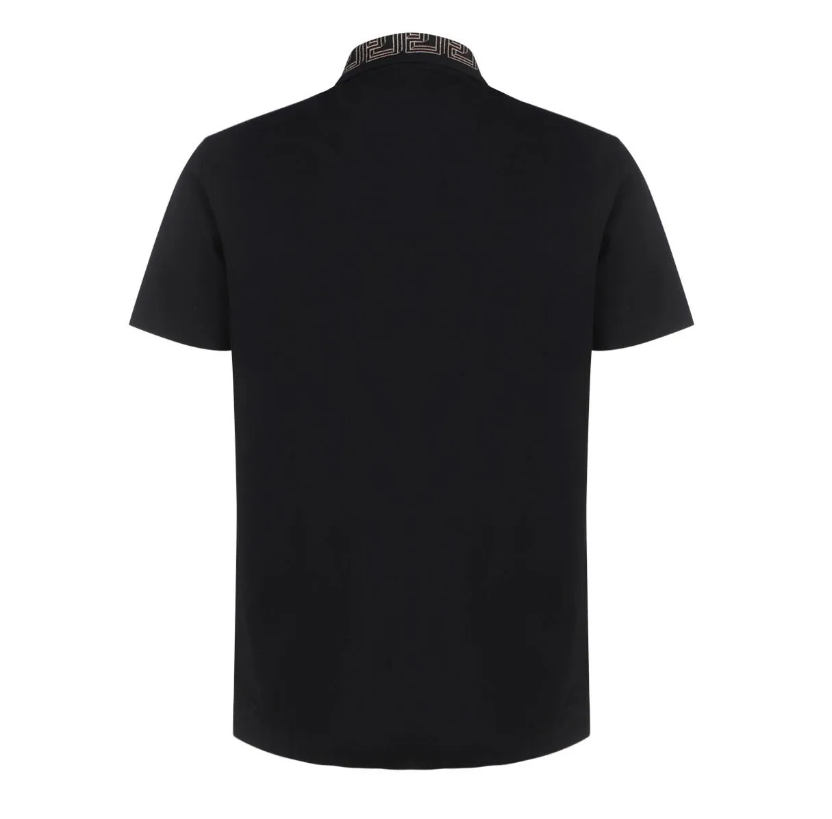 Versace Logo Embroidered Short Sleeved Polo Shirt