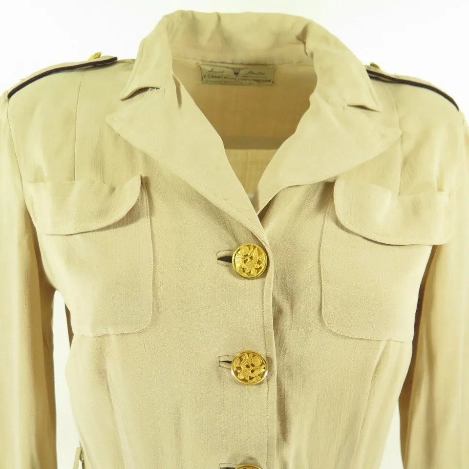 Vintage 40s Nurse Dress Uniform Womens S WWII Era US Army  Patch Bernard Appel