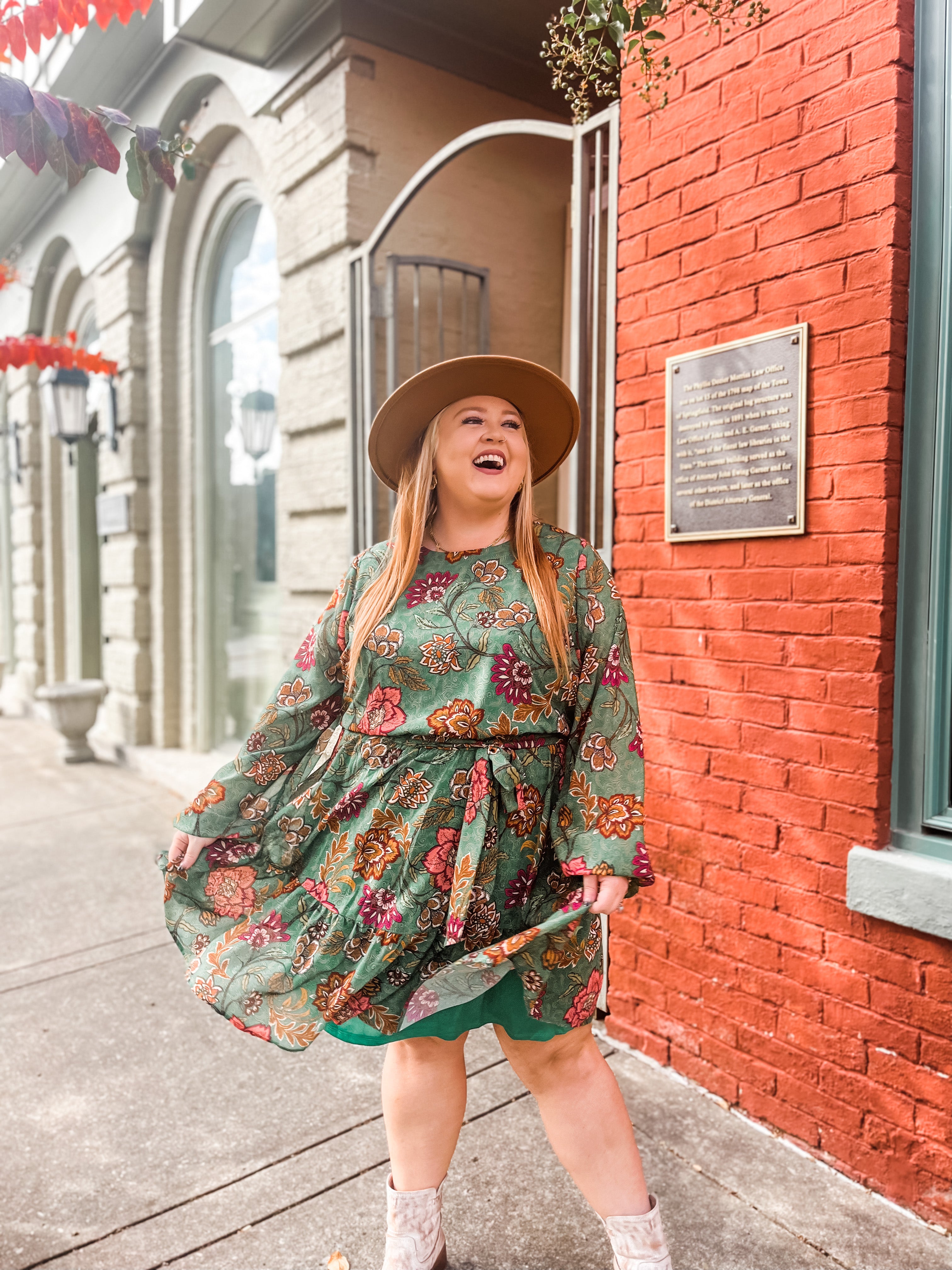 Vintage Florals Mini Dress