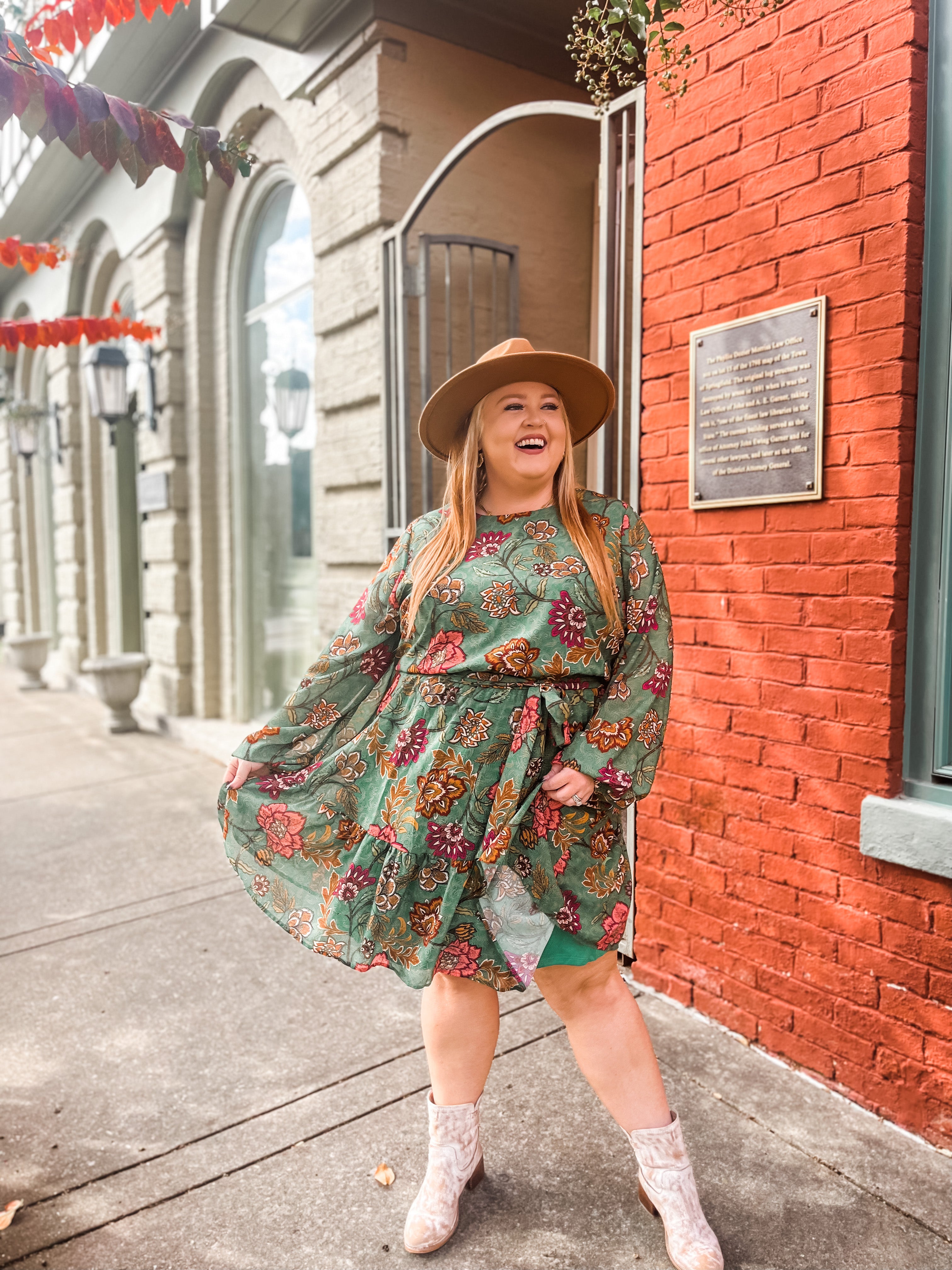 Vintage Florals Mini Dress