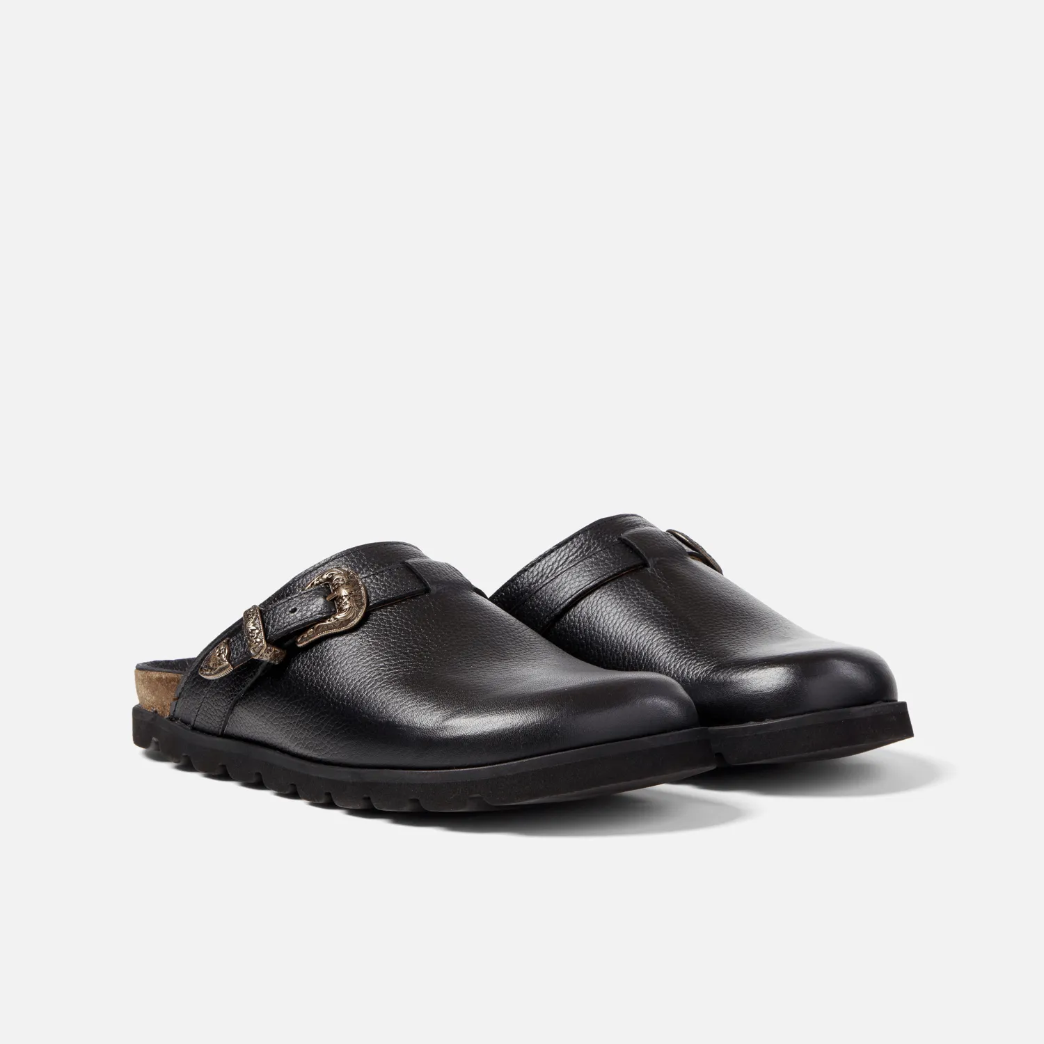 Winston Black Pebble Mule - Women's