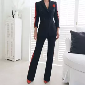 Women Pant Suit, Amani Double-Breasted Pantsuit