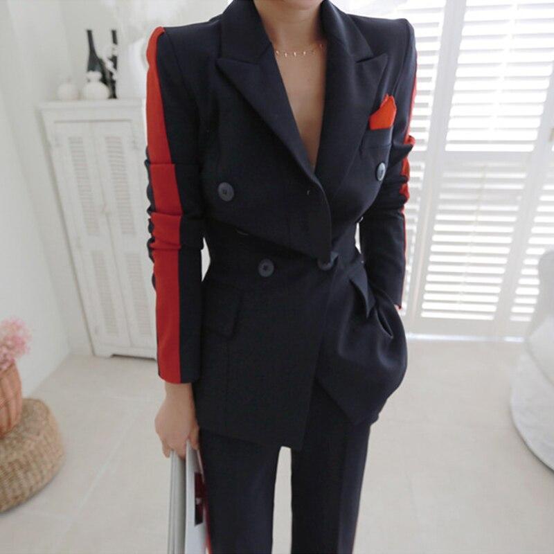 Women Pant Suit, Amani Double-Breasted Pantsuit