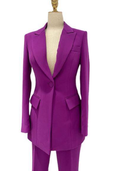 Women Pantsuit, Two Piece Suit, Rose