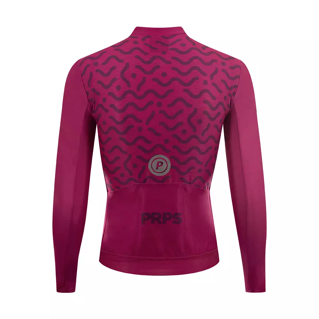 Women Pro Cycling Jersey v3 Long Sleeve (Amaranth Red)