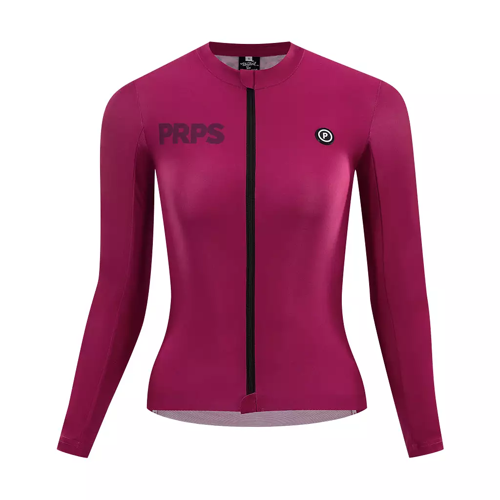 Women Pro Cycling Jersey v3 Long Sleeve (Amaranth Red)