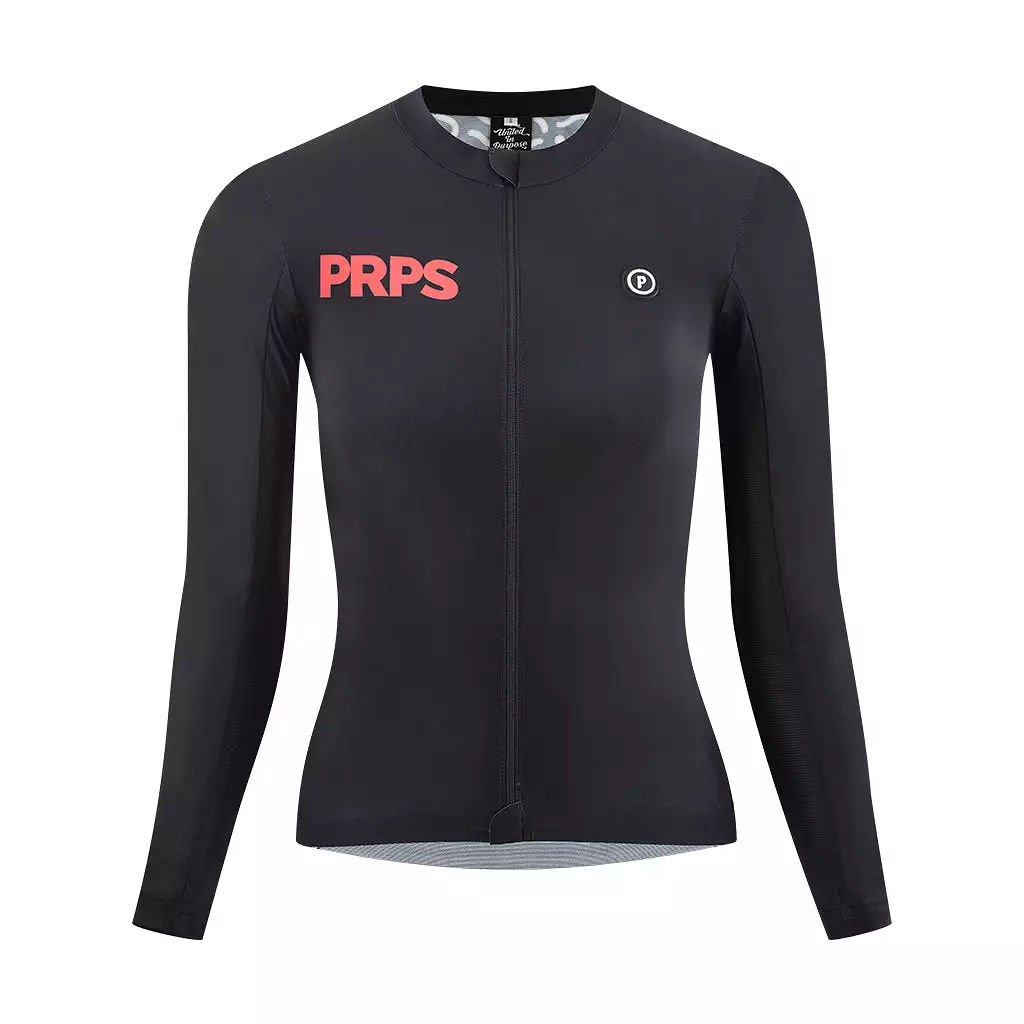 Women Pro Cycling Jersey v3 Long Sleeve (Black)