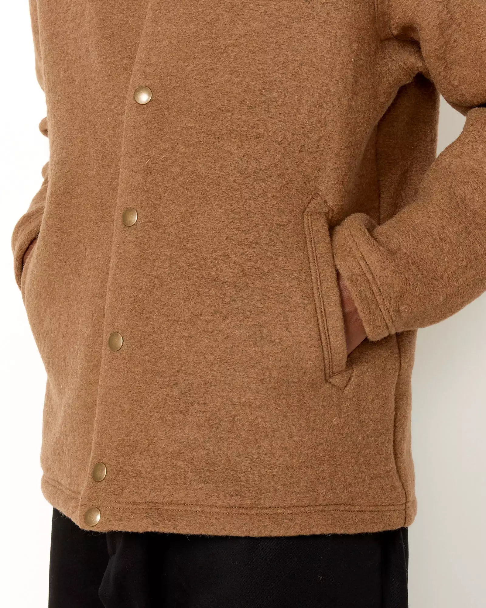 Wool Collarless Jacket