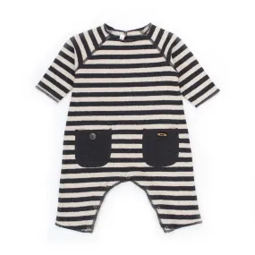 Zhoe & Tobiah Unisex Baby Striped Romper